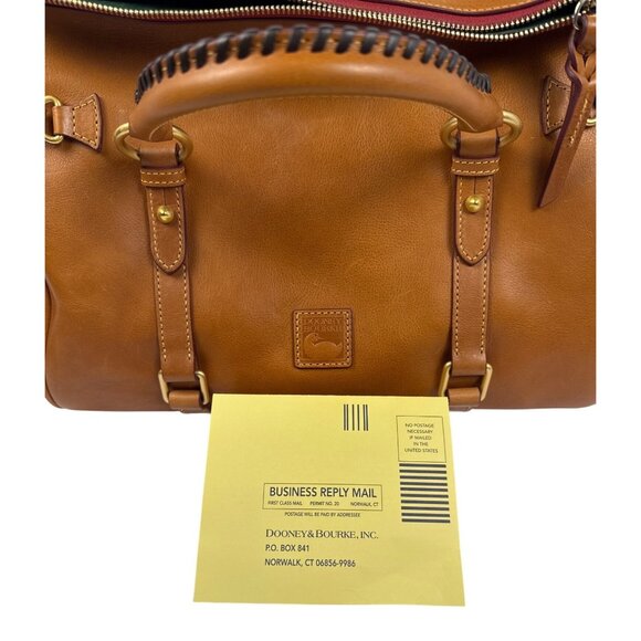 Dooney & Bourke Women's Florentine Leather Vachetta Small Satchel in Natural - Picture 15 of 16